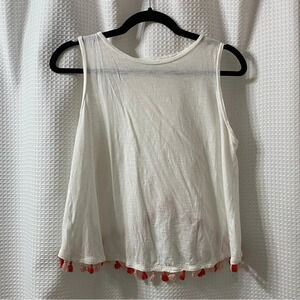 NWOT LOFT Beach Tasseled Wrap Back Tank